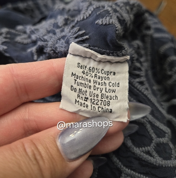 Johnny Was Embroidered Cargo Navy Pants - Picture 8 of 8